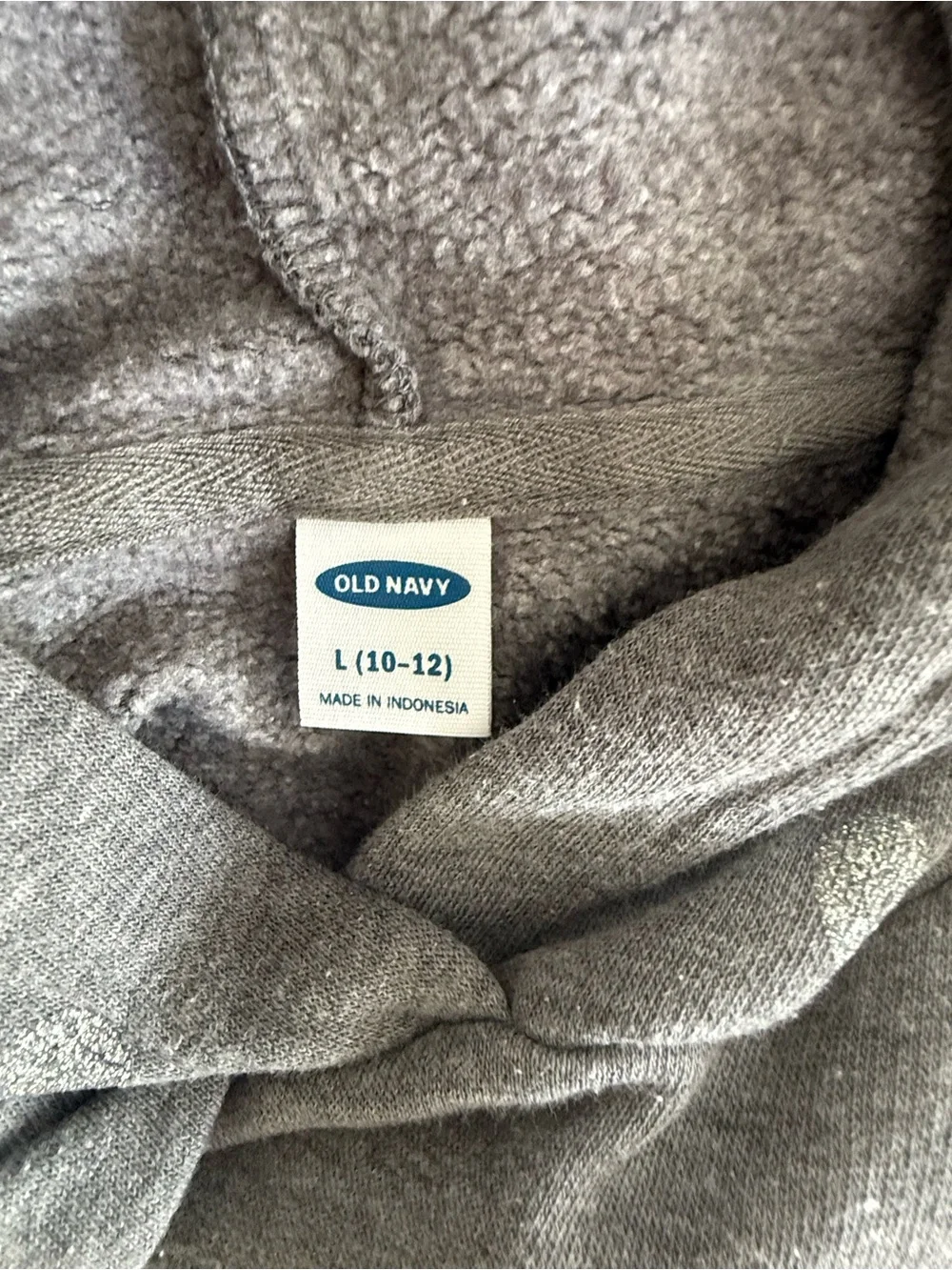 Old Navy Girls' Gray Hoodie with Silver Heart Print
